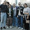 Some old APU friends and Ant posing for a picture while waiting in line.